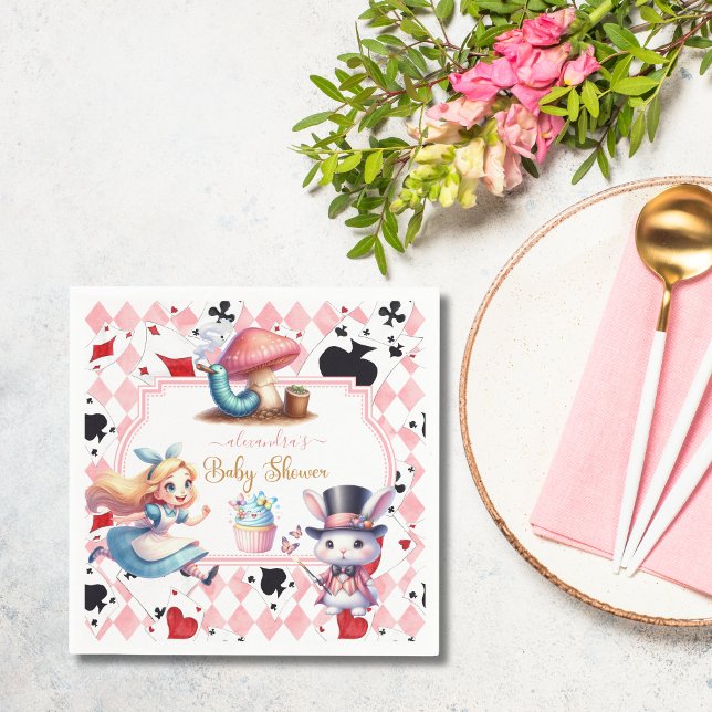 Alice in Wonderland  Baby Shower Napkins (Creator Uploaded)