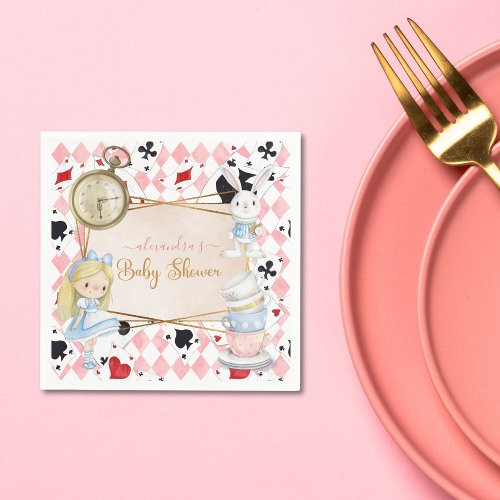 Alice in Wonderland  Baby Shower Napkins