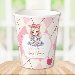 Alice in Wonderland Baby Shower Paper Cups