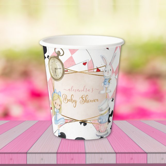 Alice in Wonderland  Baby Shower Paper Cups (Creator Uploaded)