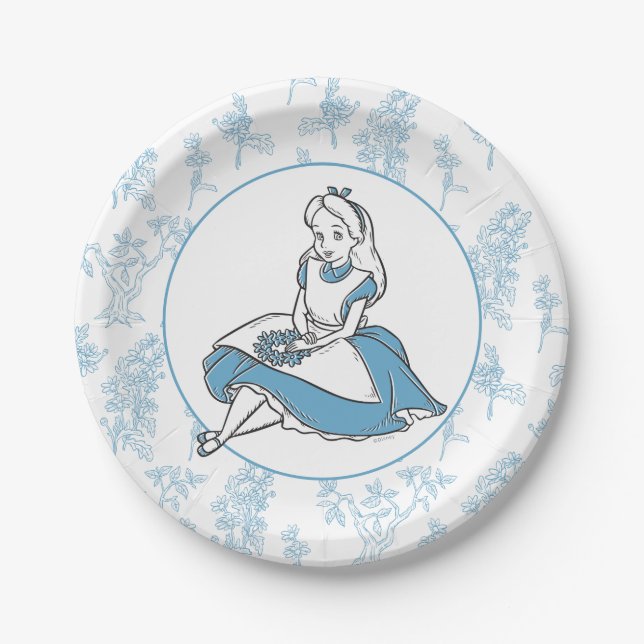 Alice in Wonderland Baby Shower Paper Plates (Front)