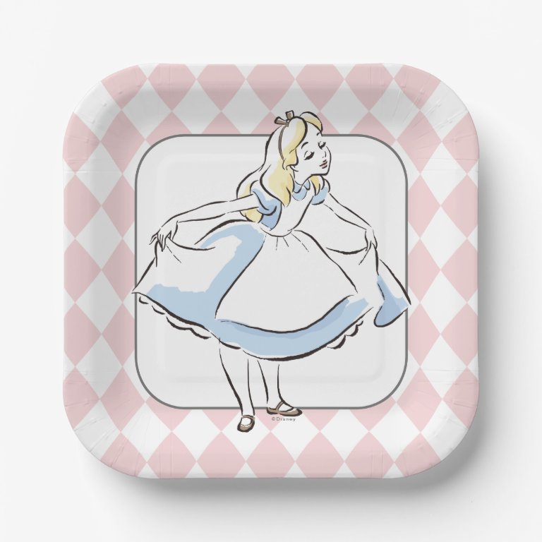 Alice in Wonderland Baby Shower Paper Plates