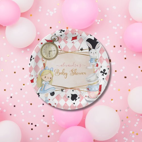 Alice in Wonderland  Baby Shower Paper Plates