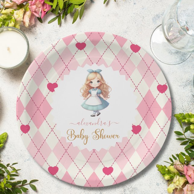 Alice in Wonderland  Baby Shower Paper Plates (Creator Uploaded)