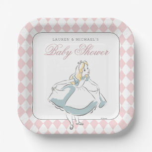 Alice in Wonderland Baby Shower Paper Plates