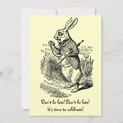 Vintage Alice in Wonderland Baby Shower Invitation