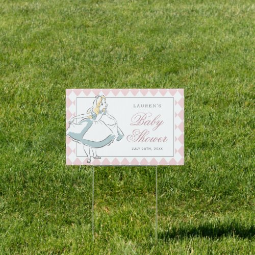 Alice in Wonderland Baby Shower Sign