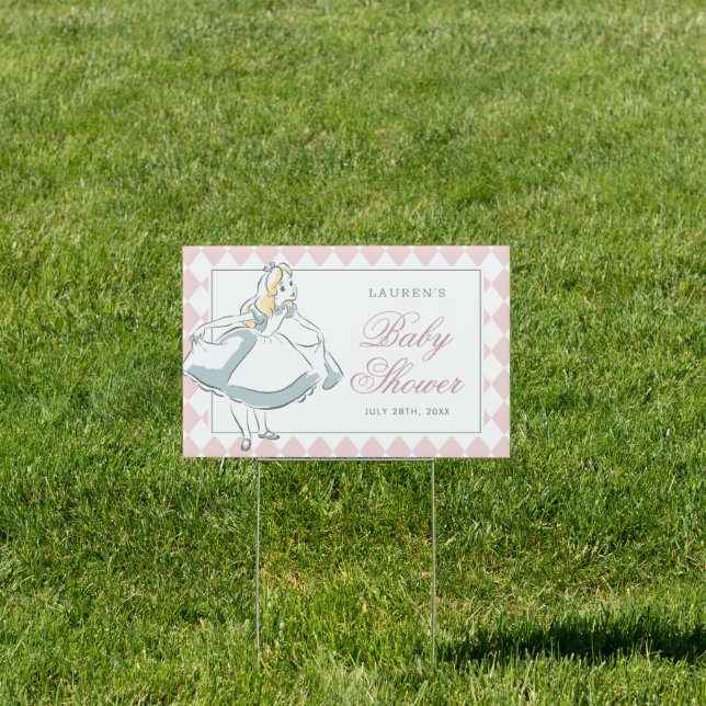 Alice in Wonderland Baby Shower Sign (Insitu)