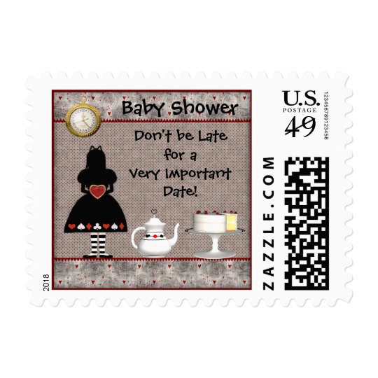 Alice in Wonderland Baby Shower Stamps