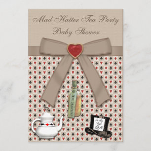 Alice in Wonderland Baby Shower Tea Party Invitation