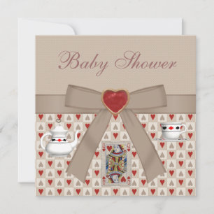 Alice in Wonderland Baby Shower Tea Party Invites