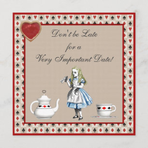 Alice in Wonderland Baby Shower Tea Party Invites