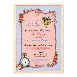 Alice In Wonderland Shower Invitations 10