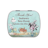 Alice in Wonderland Baby Shower Thank You Favor Candy Tin (Top)