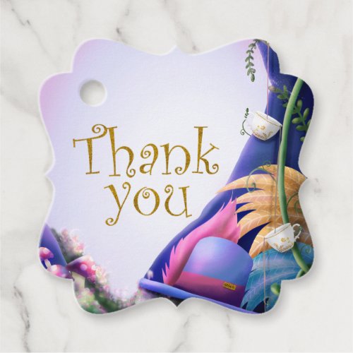Alice in Wonderland baby shower thank you Favor Tags