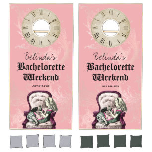 Alice in Wonderland Bachelorette Party Weekend Cornhole Set