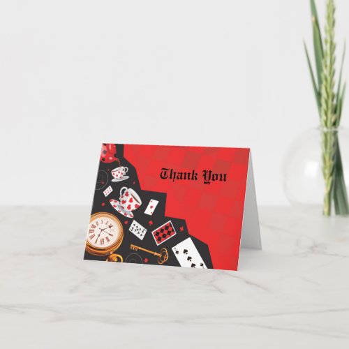 ALICE IN WONDERLAND Bat Mitzvah Thank You Card