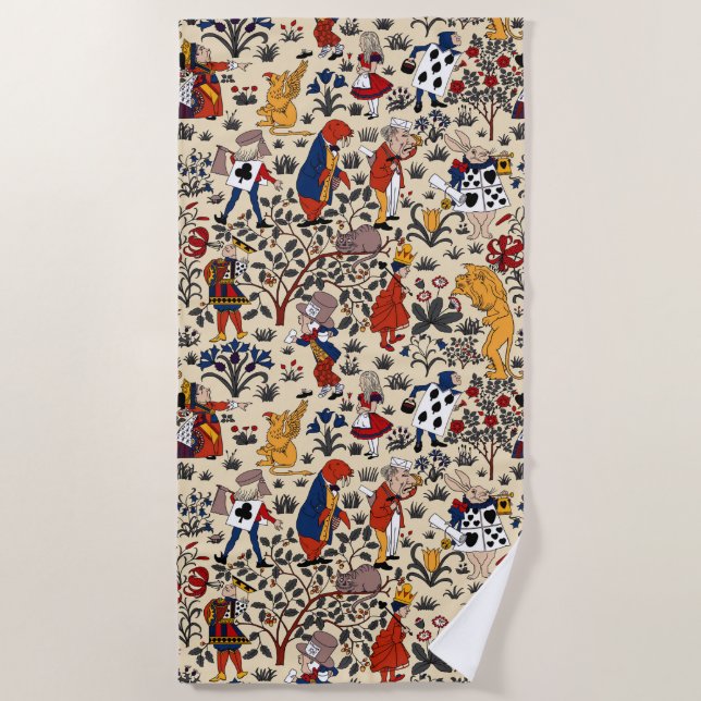 Alice in Wonderland Beach Towel (Front)