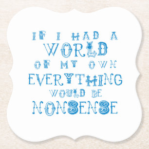 Alice in Wonderland Beer Mat / Coasters