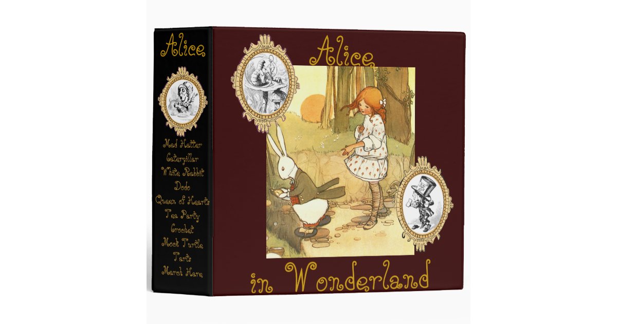 Alice in Wonderland Binder | Zazzle