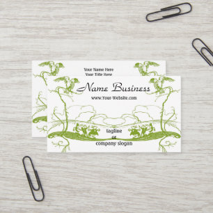 Alice in Wonderland Bird,Rabbit illustrations Business Card