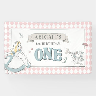 Alice in Wonderland Birthday  Banner