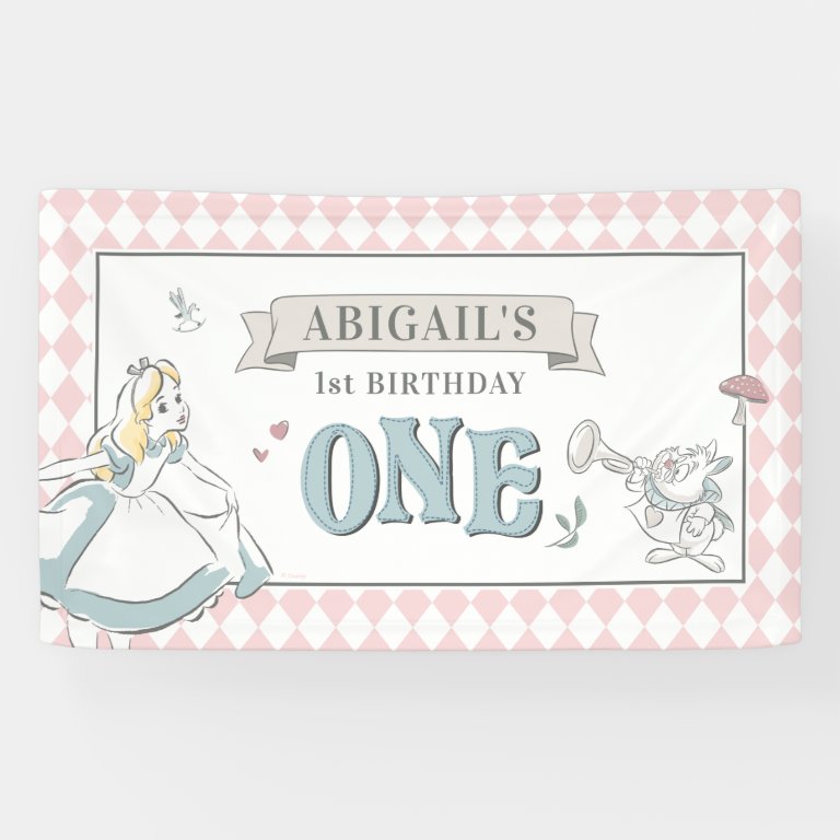 Alice in Wonderland Birthday Banner