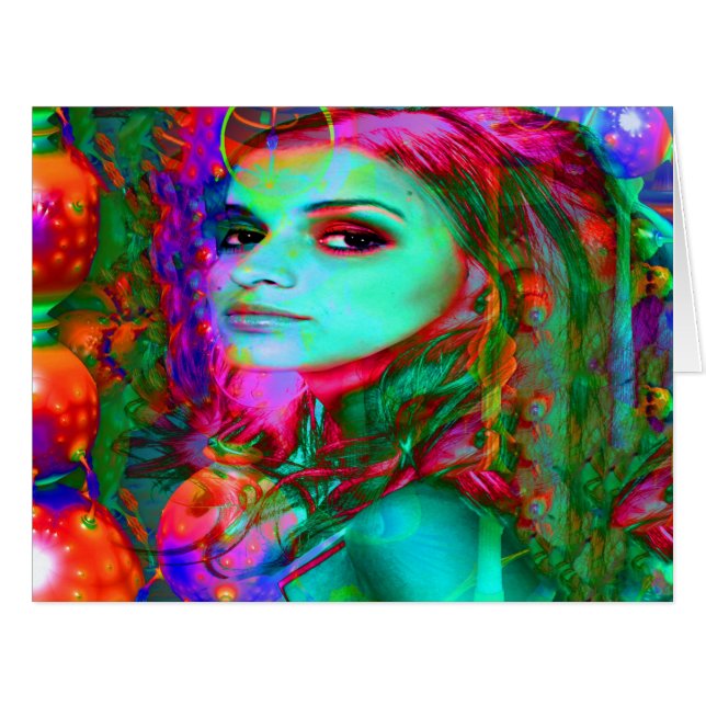 Alice in Wonderland Birthday Card (Front Horizontal)