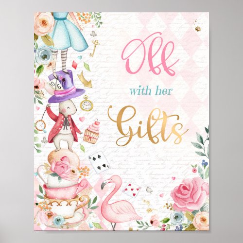 Alice In Wonderland Birthday Cards  Gifts Sign