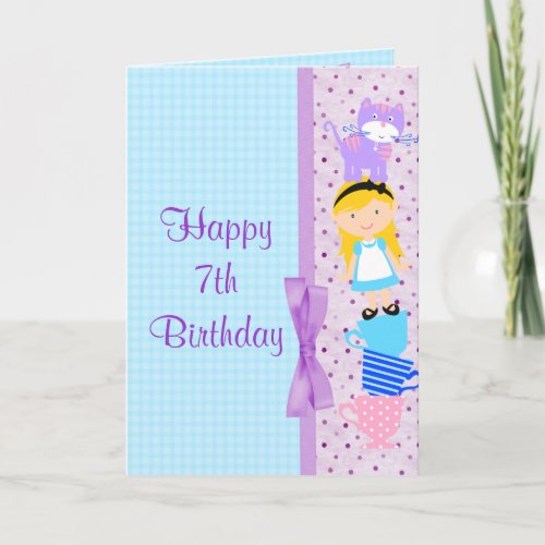 Alice In Wonderland Birthday Celebration Card