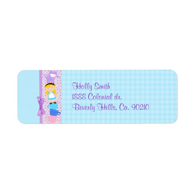 Alice In Wonderland Birthday Celebration Label (Front)