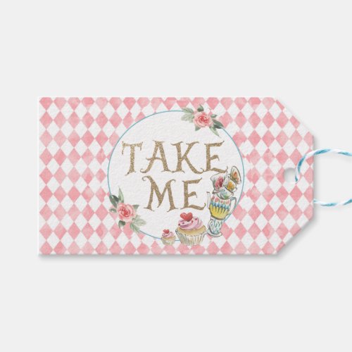 Alice in Wonderland Birthday Favor Tag Take Me