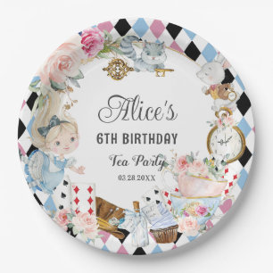 Alice in Wonderland Birthday High Tea Party  Paper Plates