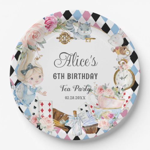 Alice in Wonderland Birthday High Tea Party  Paper Plates