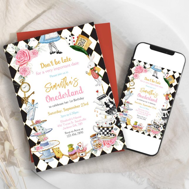 Alice in Wonderland Birthday Invitation (Creator Uploaded)
