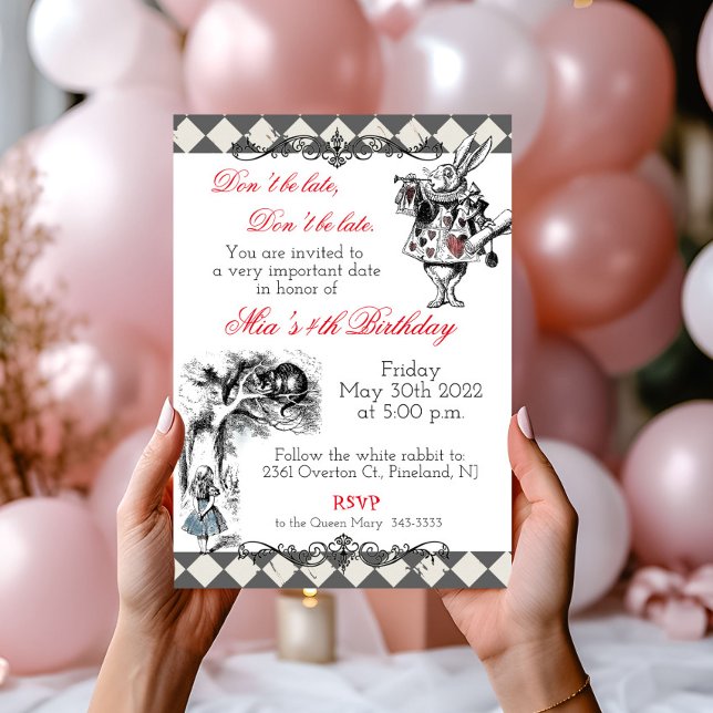 Alice in Wonderland Birthday Invitation (Creator Uploaded)