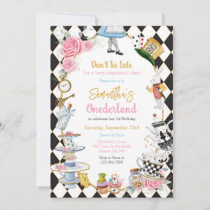 Alice in Wonderland Birthday Invitation