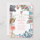 Alice in Wonderland Birthday Invitation - Style #02 – Cute Pixels Shop