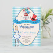 Alice in Wonderland Birthday Invitations (Standing Front)