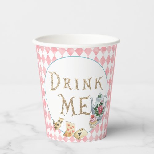 Alice in Wonderland Birthday Party Cup Drink Me