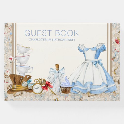 Alice in Wonderland Birthday Party Guest Book