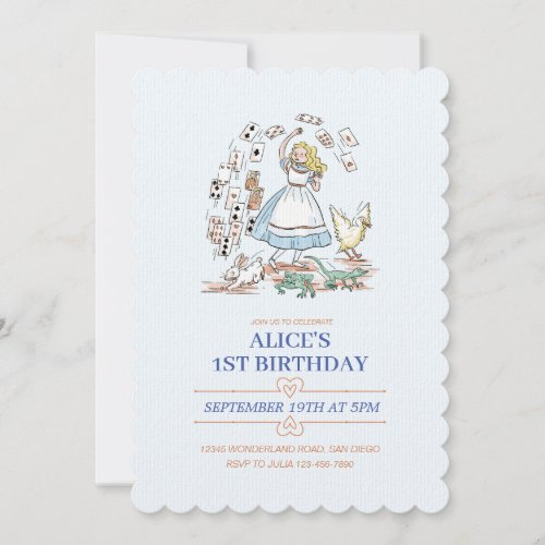 Alice In Wonderland Birthday Party Invitation