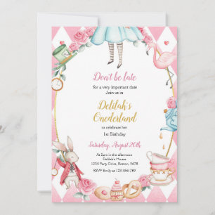 Alice In Wonderland Birthday Party Invitation