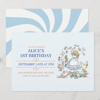 Alice In Wonderland Birthday Party Invitation