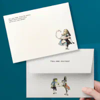 Alice In Wonderland Brights - 10 Invitations + 10 Envelopes