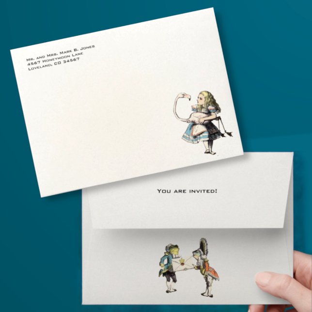 Alice In Wonderland Birthday Party Invitation Envelope