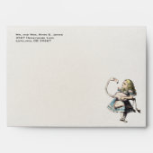 Alice In Wonderland Birthday Party Invitation Envelope (Front)