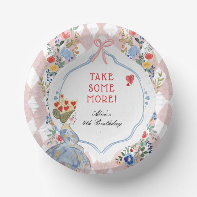 Alice in Wonderland Birthday Party Paper Bowls (Front)