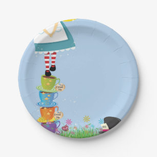 Alice in Wonderland birthday party paper plates