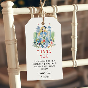 Alice in Wonderland Birthday Party Thank You Favor Gift Tags
